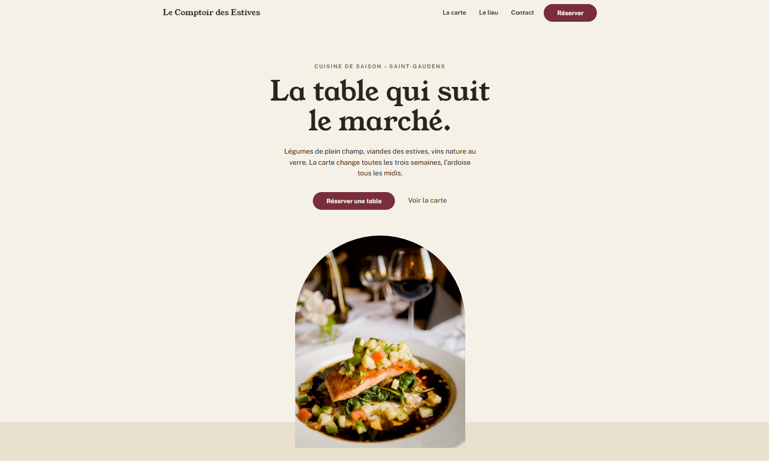 Capture du site Restaurant — Saint-Gaudens
